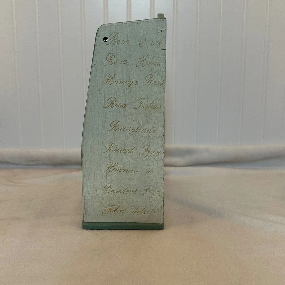 Unbranded Wooden Jewelry Box Green Excellent Floral Shabby Chic 3-Tier Floral